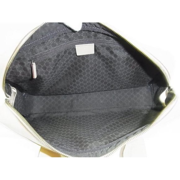 Gucci Vintage Satchel Camel Brown Leather RARE 2 Handle - Picture 3 of 10